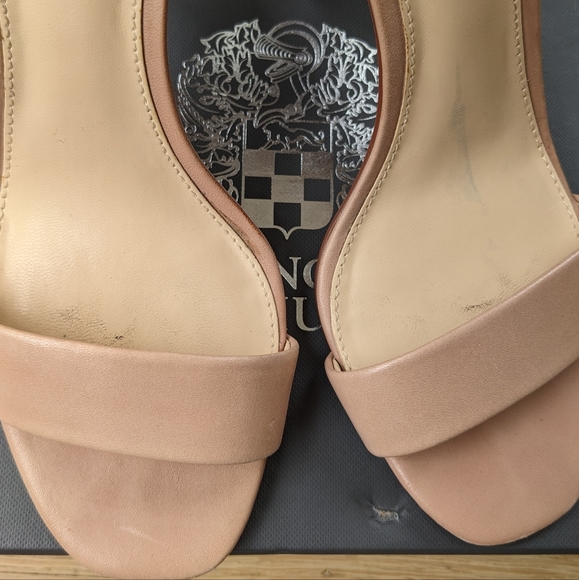 Vince Camuto Bevvyn Nude Ankle Strap Heels - Picture 2 of 4